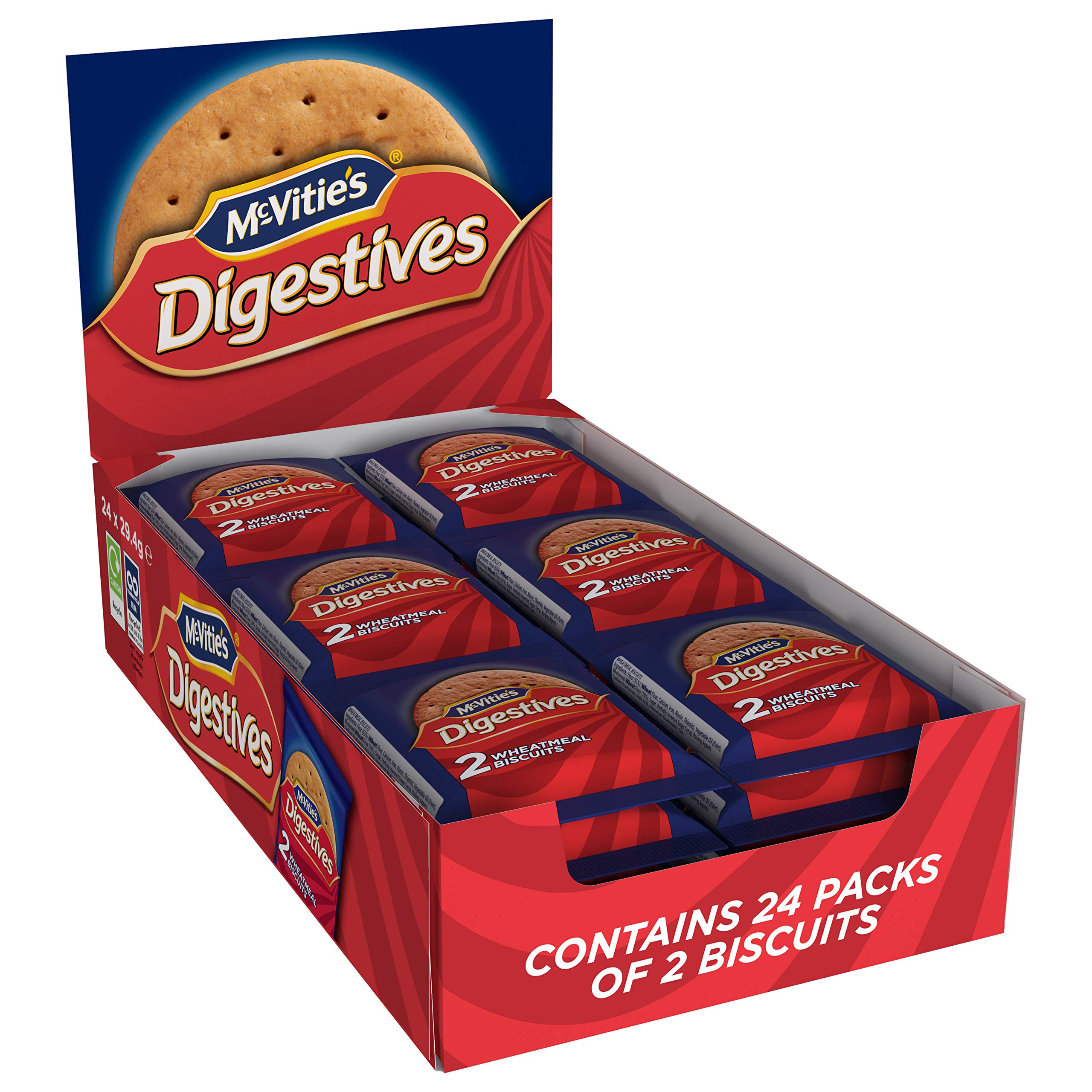 McVities Digestive Biscuit Two Pack Portions Pack 24 - 0401061 51876CP