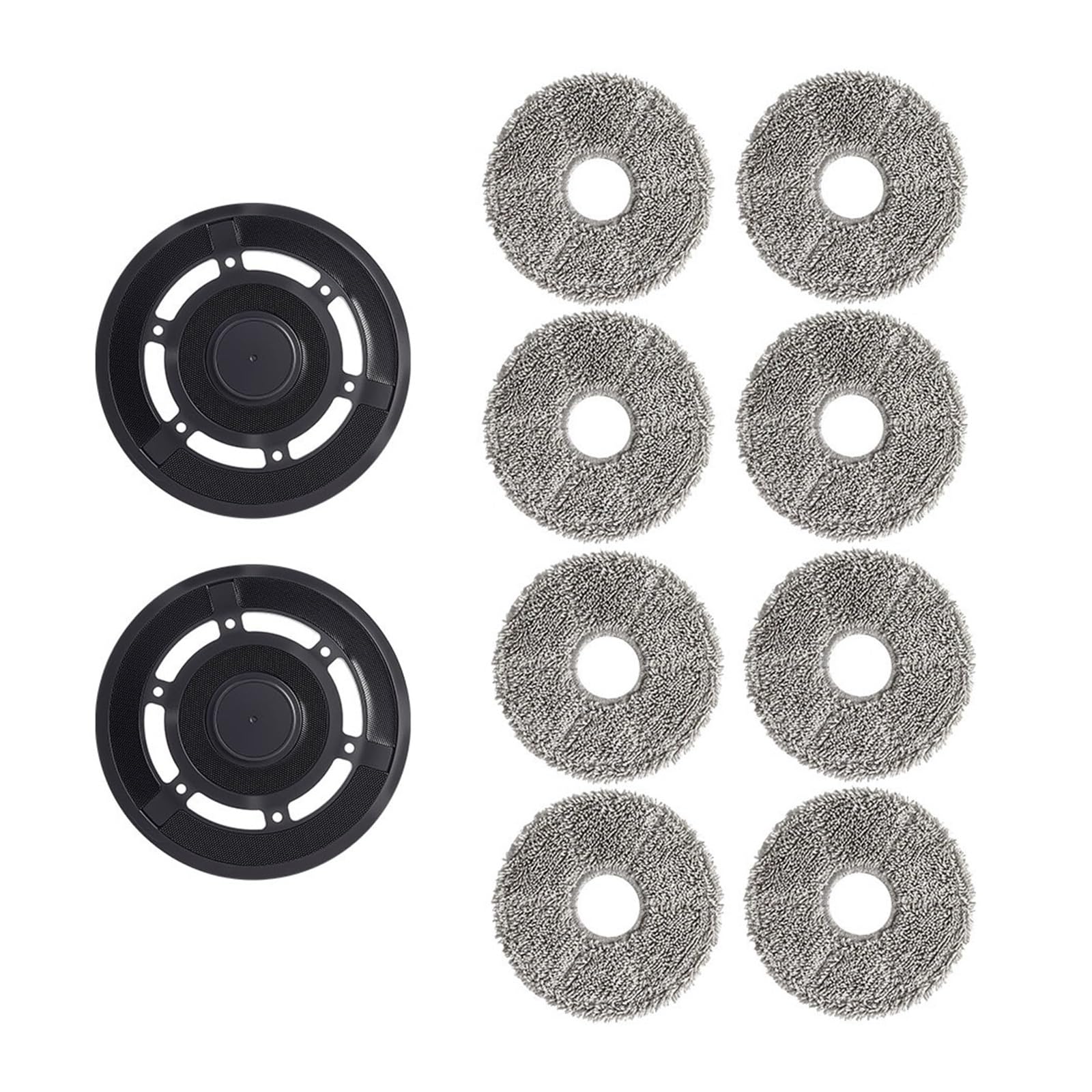 Qlmxjvzhkcn 10Pcs Black 1-10Pcs，Compatible For Ecovacs，Compatible For Deebot,T10 Omni/Turbo/X1 Omni/Turbo/X1s Pro Spare Parts Mop Cloth Robot Vacuum Cleaner(10Pcs Black)
