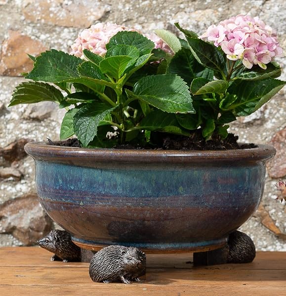 Potty Feet Hedgehog Figures Plant Pot Feet - Planter Support - Handmade Decorative Ornaments - 3pcs - 1