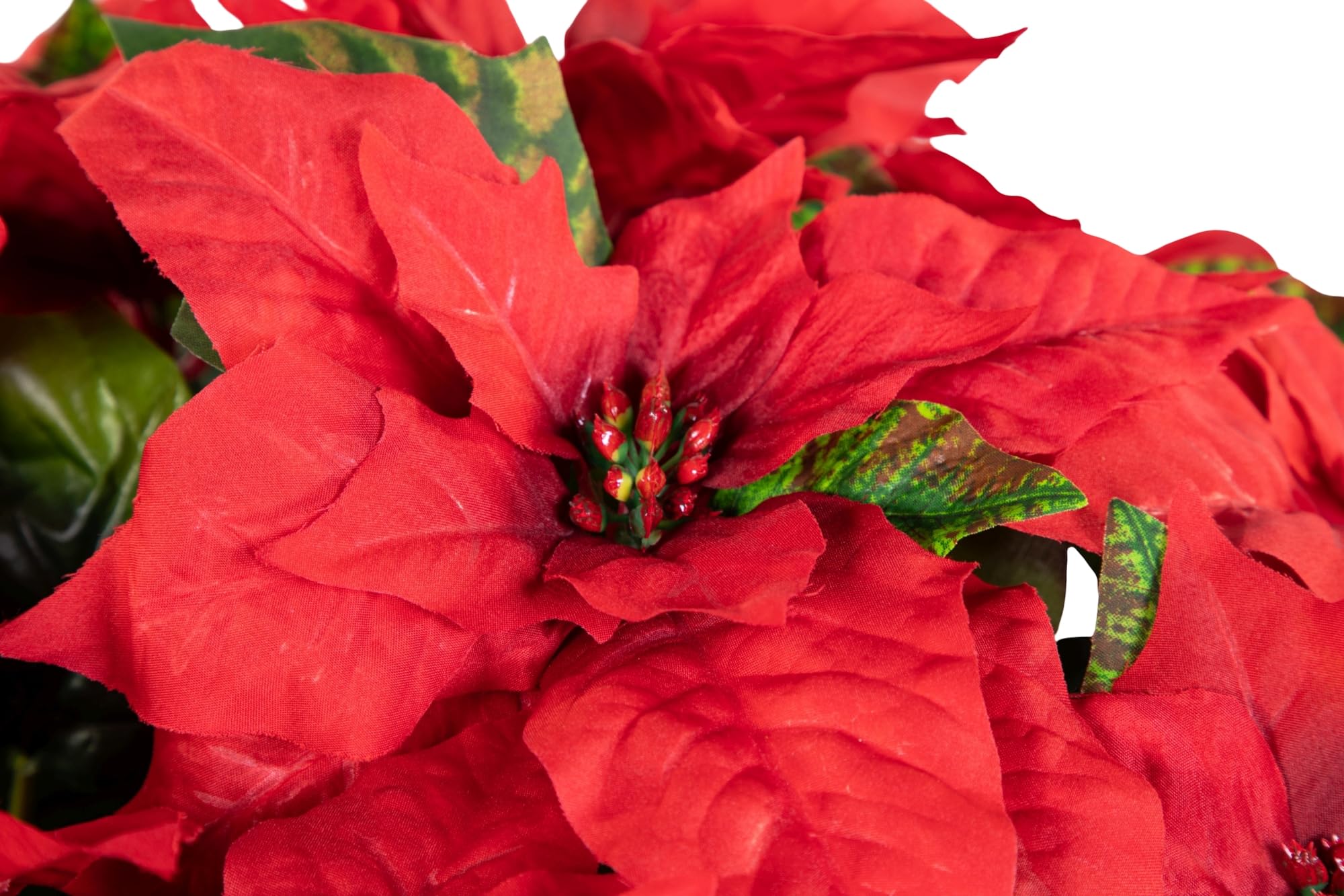 Seidenblumen Roß Weihnachtsstern 65x60cm im Topf rot PM künstliche Pflanzen Blumen Kunstpflanzen Kunstblumen Poinsettie