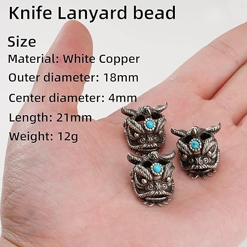 Miniatura 2 de HG617 Cuentas de paracaídas, cuentas de cordón de latón para cuchillo, accesorios EDC para tirador de cremallera, llavero colgante, collar de