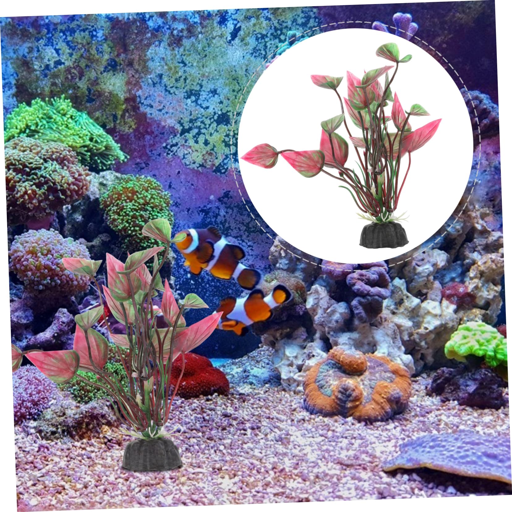 YARNOW 5 Juegos Plantas Acuáticas Artificiales Estanque Tanque De Peces De Acuario Plantas De Acuario Artificiales Bol Piscina Tanques Parque Equipo El Plastico 6 Piezas * 5