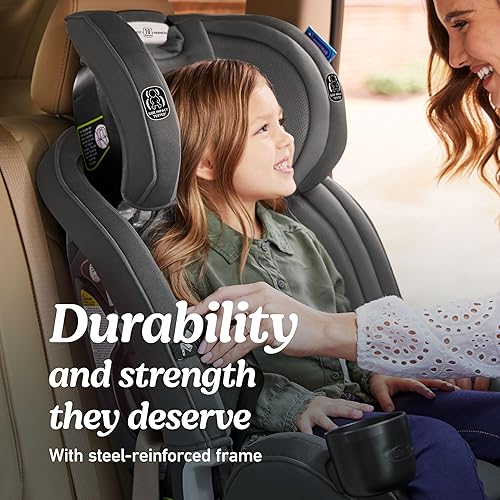 Miniatura 6 de Graco SlimFit3 LX 3 en 1 Asiento de coche delgado, orientado hacia atrás, orientado hacia adelante a asiento elevador de respaldo alto, Katrina