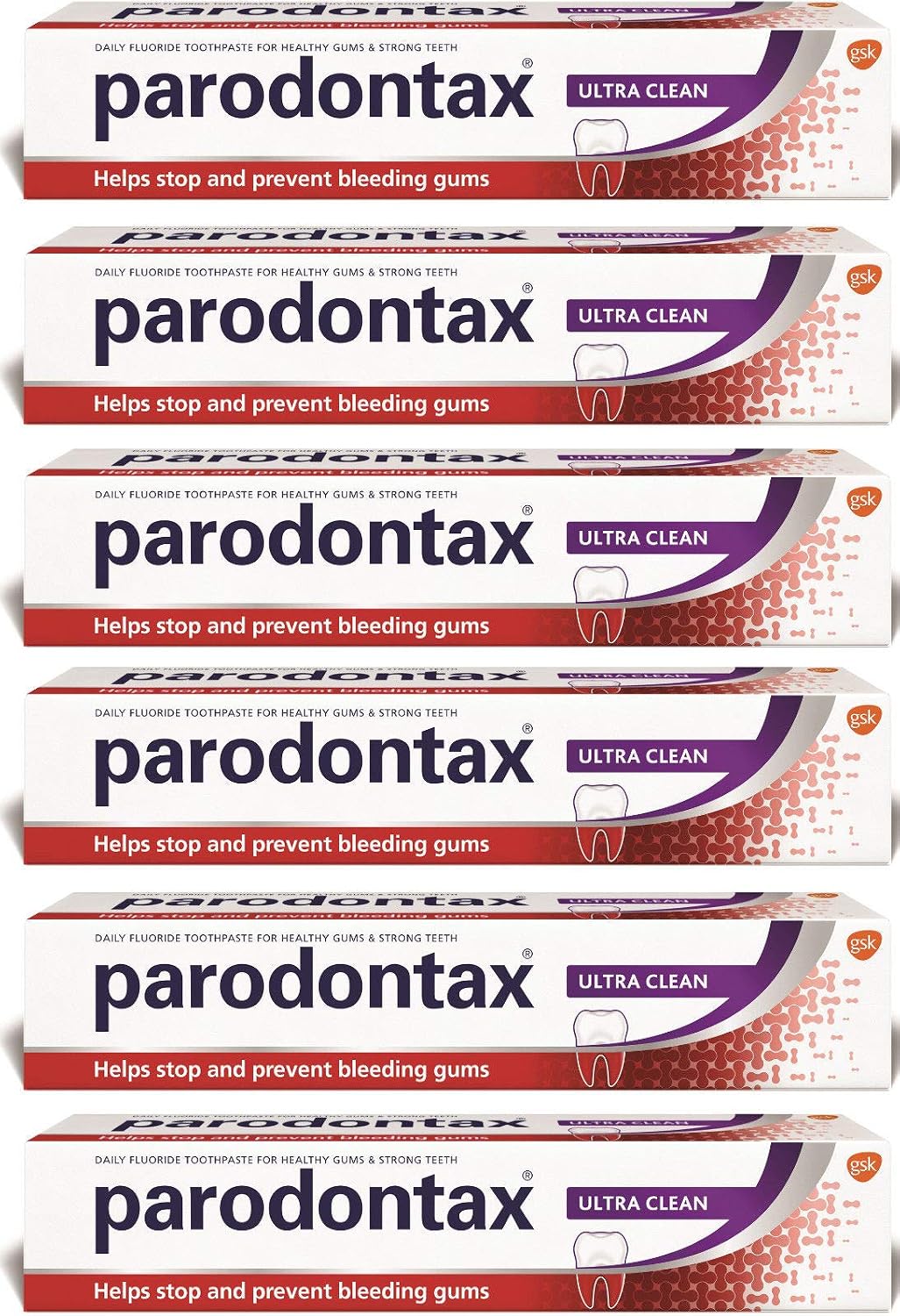Parodontax 6 x Toothpaste Ultra Clean - 75 ml