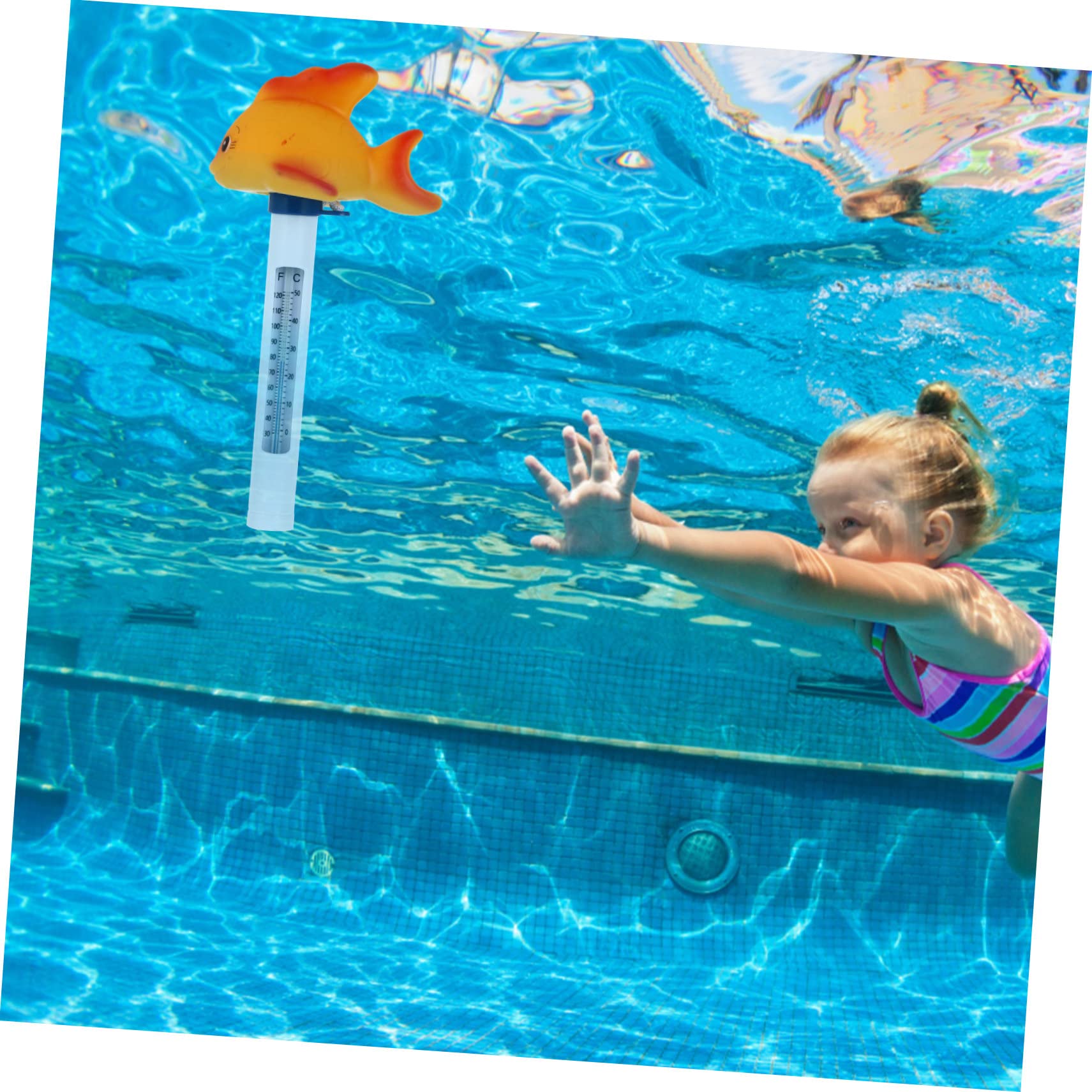 Sosoport 3pezzi Termometro Galleggiante Per Piscina Forma Di Pesce Misuratore Di Temperatura Per Piscine Vasche Da Bagno e Acquari Design Divertente e Adorabile Display Fahrenheit e Celsius