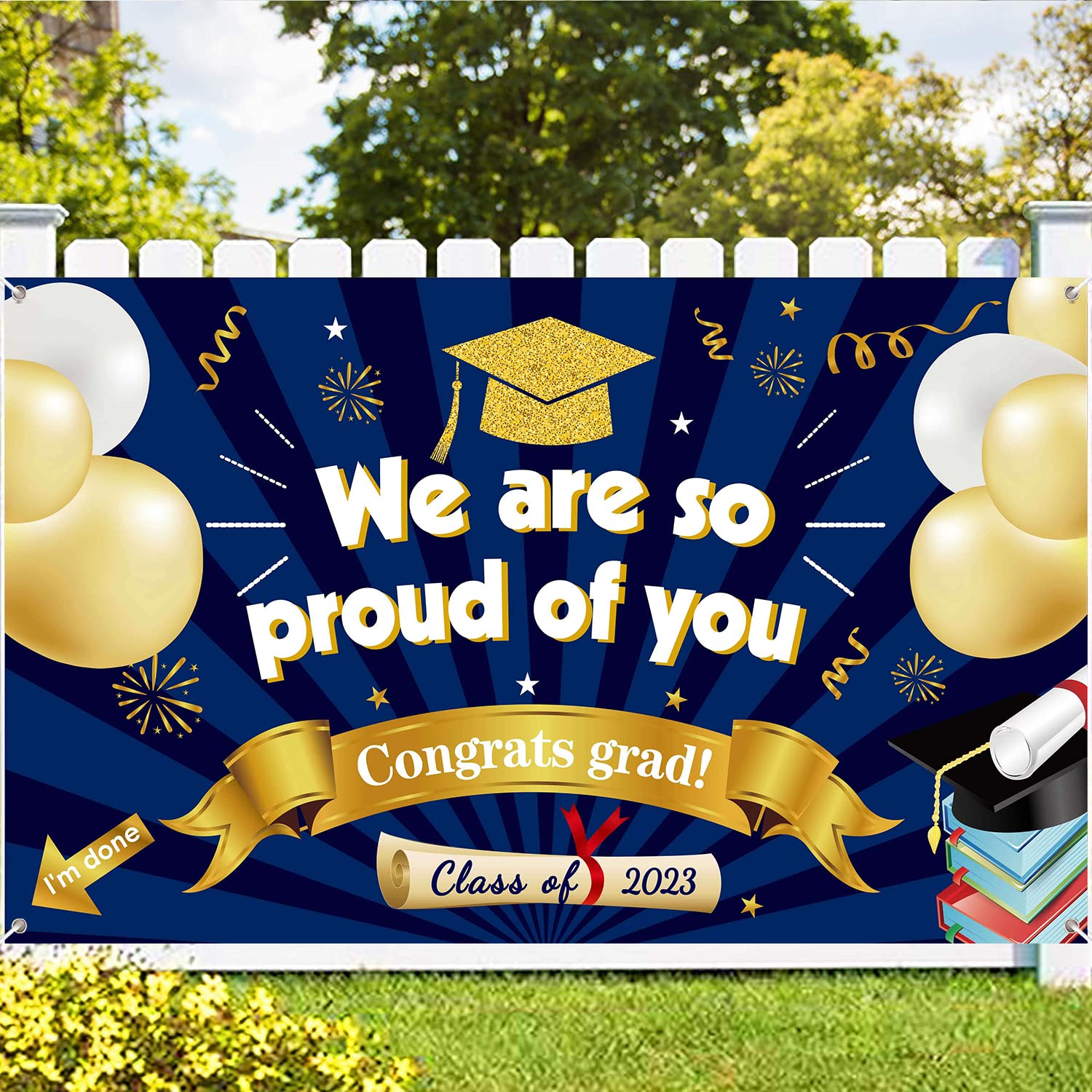 Buy Large Graduation Background Banner, We Are So Proud Of You Banner