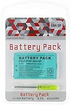 SuperSmashMedia® - 850mAh Replacement Battery Pack Kit for Gameboy Advance SP Screwdriver Included (Nintendo Game Boy Advance GBA SP)
