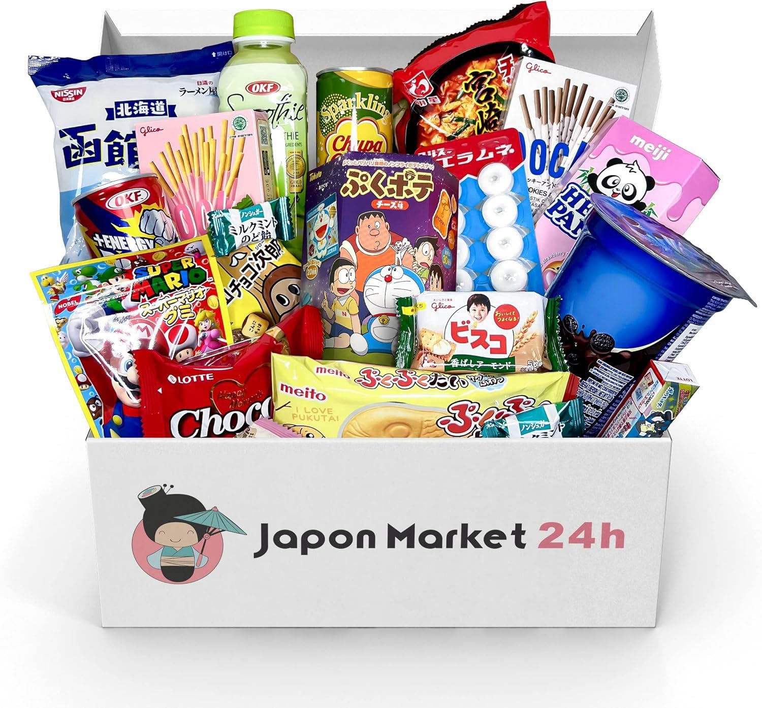 JapanBox Surprise Box: Japanische Süßigkeiten, Snacks, Ramen, Getränke Geschenkkorb