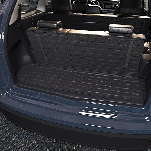 Miniatura 6 de Xipoo Revestimiento de carga compatible con Toyota Highlander 2014-2019 con alfombrilla de respaldo de repuesto para accesorios Highlander 2014-2019