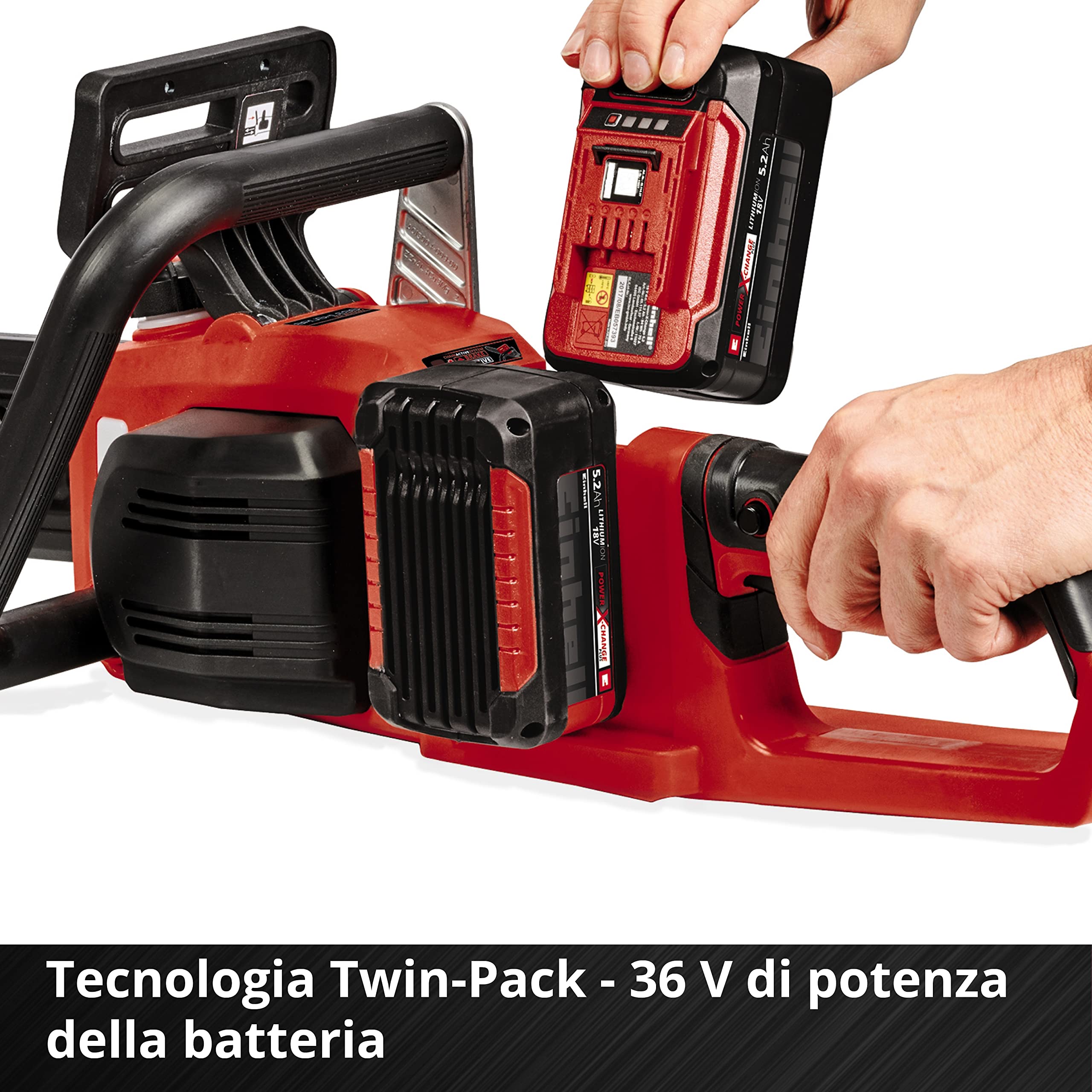 Einhell Professional GP-LC 36/35 Li-Solo Elettrosega a batteria Power X-Change (36V - 2x18V, Barra 35 cm, taglio 33 cm, vel, catena 15 m/s, serbatoio olio 115 mL, senza batteria e caricabatteria)
