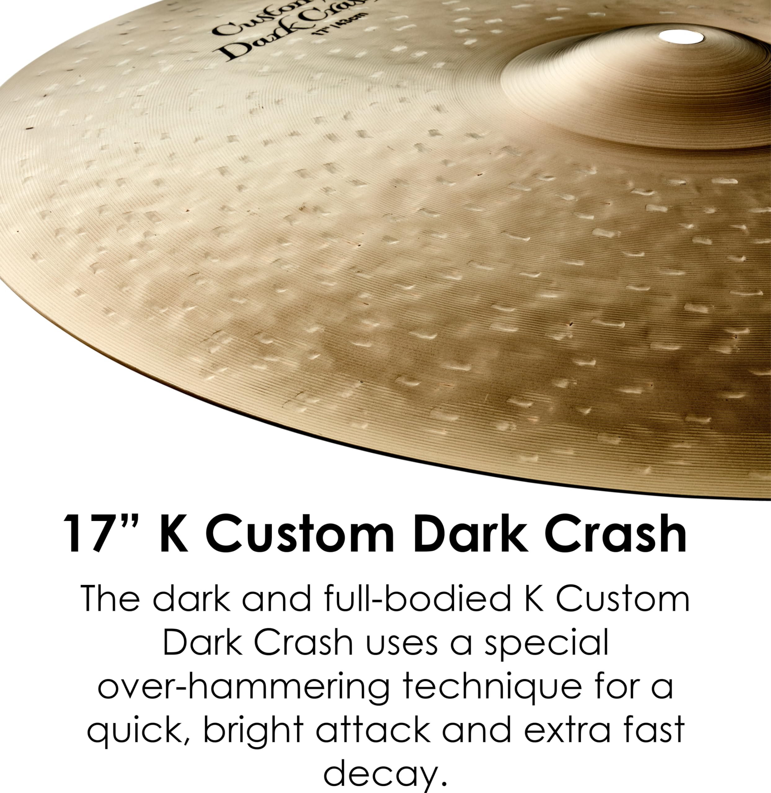 Amazon.com: Zildjian K Custom Dark Crash Cymbal - 17 Inches