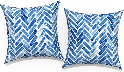TWLEAR Juego de 2 fundas decorativas para almohada de exterior de 20 x 20 pulgadas, fundas cuadradas modernas para patio, porche, jardín, oficina en TWLEAR Juego de 2 fundas decorativas para almohada de exterior de 20 x 20 pulgadas, fundas cuadradas modernas para patio, porche, jardín, oficina en