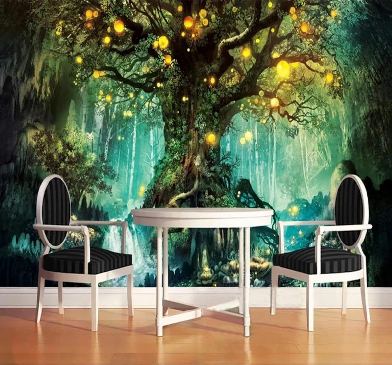 XLMING Romantic Dreamlike Large Tree Forest Landscape 3D Wallpaper Luxury Home Dining Decor Paste Sofa Living Room The Wall for Bedroom Mural-250cm×170cm