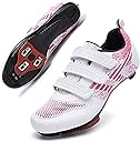 Kyedoo Unisex Road Bike Cycling Shoes Compatible with Peloton Shimano SPD Bike Riding Shoes for Men Women, 3 Straps, Pre-Installed Delta Cleats for Indoor Outdoor Cycling Biking