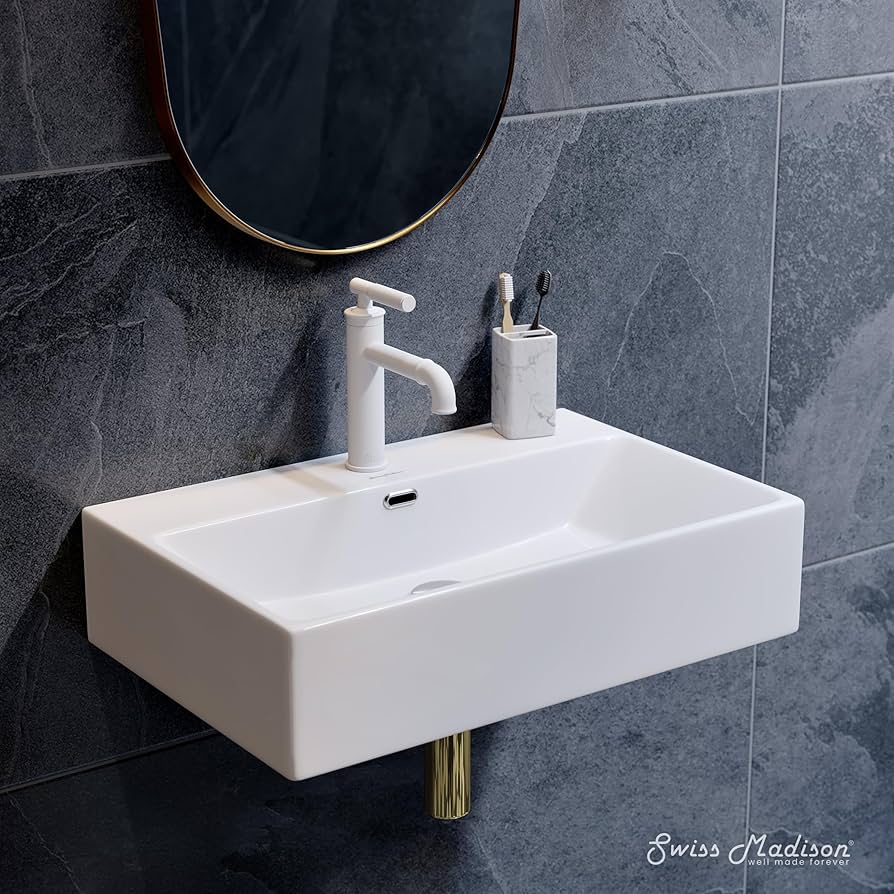 メル79653 Amazon.com: Claire 24” Rectangle Wall-Mount Bathroom Sink