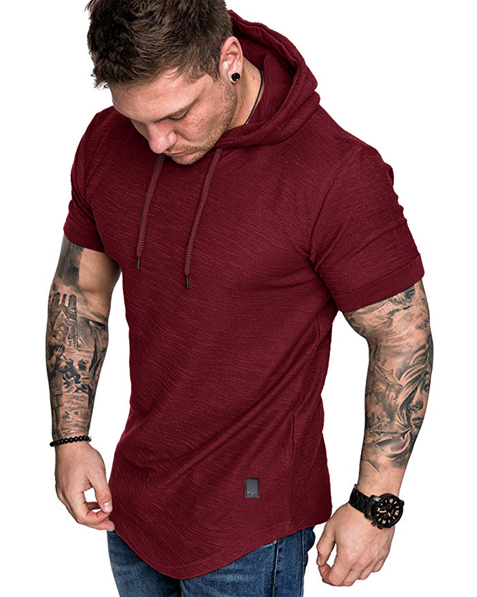 LexiartMens Fashion Athletic Hoodies Sport Sweatshirt Solid Color Fleece Pullover