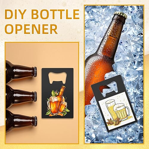Miniatura 6 de Paquete de 100 abridores de botellas de tarjetas de crédito, abrebotellas de metal para tarjetas de cerveza, tarjetas de póquer, abrebotellas,