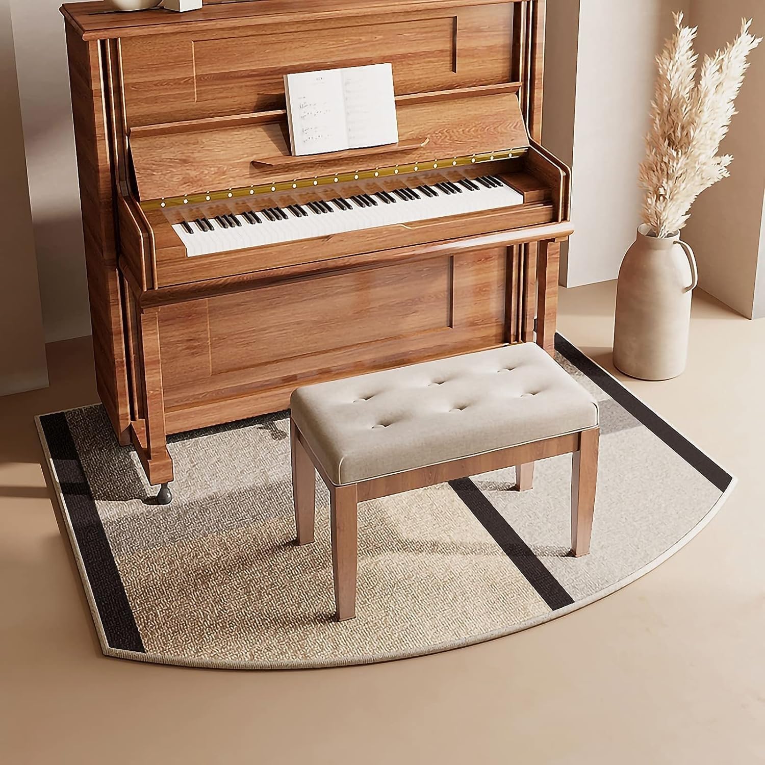 Tappeto fonoassorbente per Pianoforte, Protezione per tappeti per Pianoforte Verticale, smorzamento del Suono, Tappetino Acustico Antiscivolo, Tappetino fonoassorbente (Stile B, 13