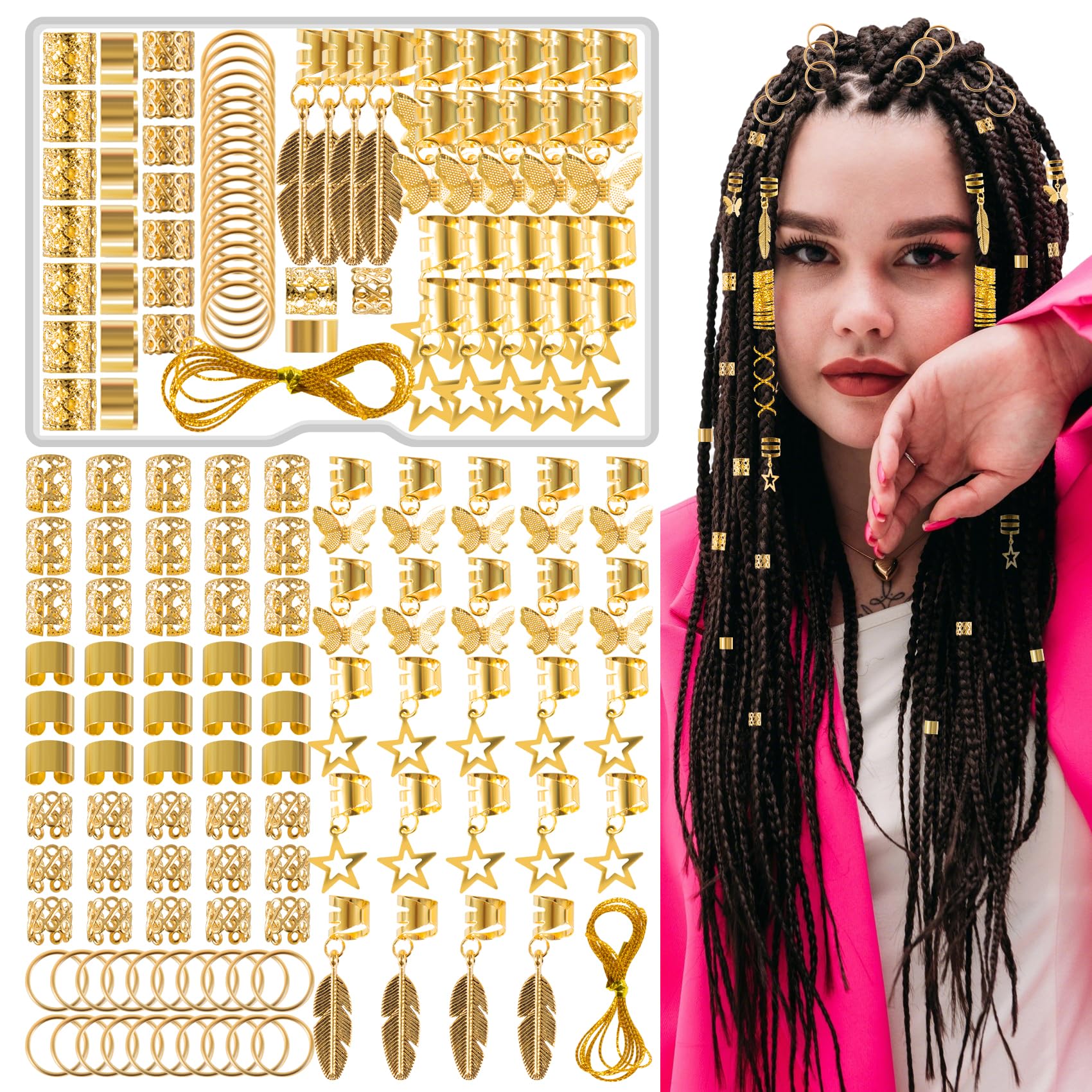 60 Perline In Legno Matwsec Per Trecce E Dreadlock: Versatili, Leggere E Con Foro Grande