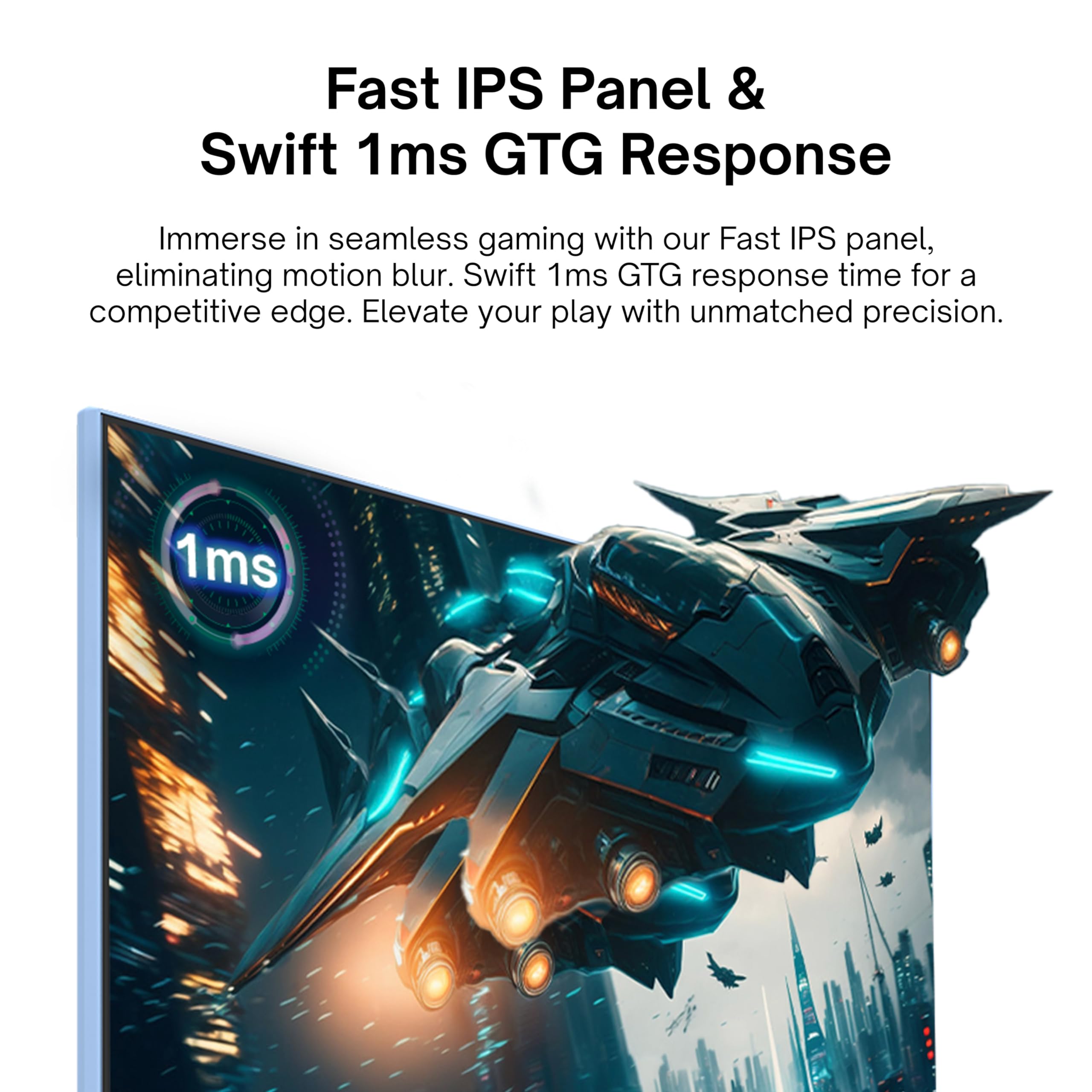 Pixio PX248 Wave White 24 inch 200Hz Refresh Rate FHD 1080p Resolution Fast IPS Panel 1ms GTG Response Time White Gaming Monitor with Adaptive Sync: 24 inch 200Hz 1080p Blue