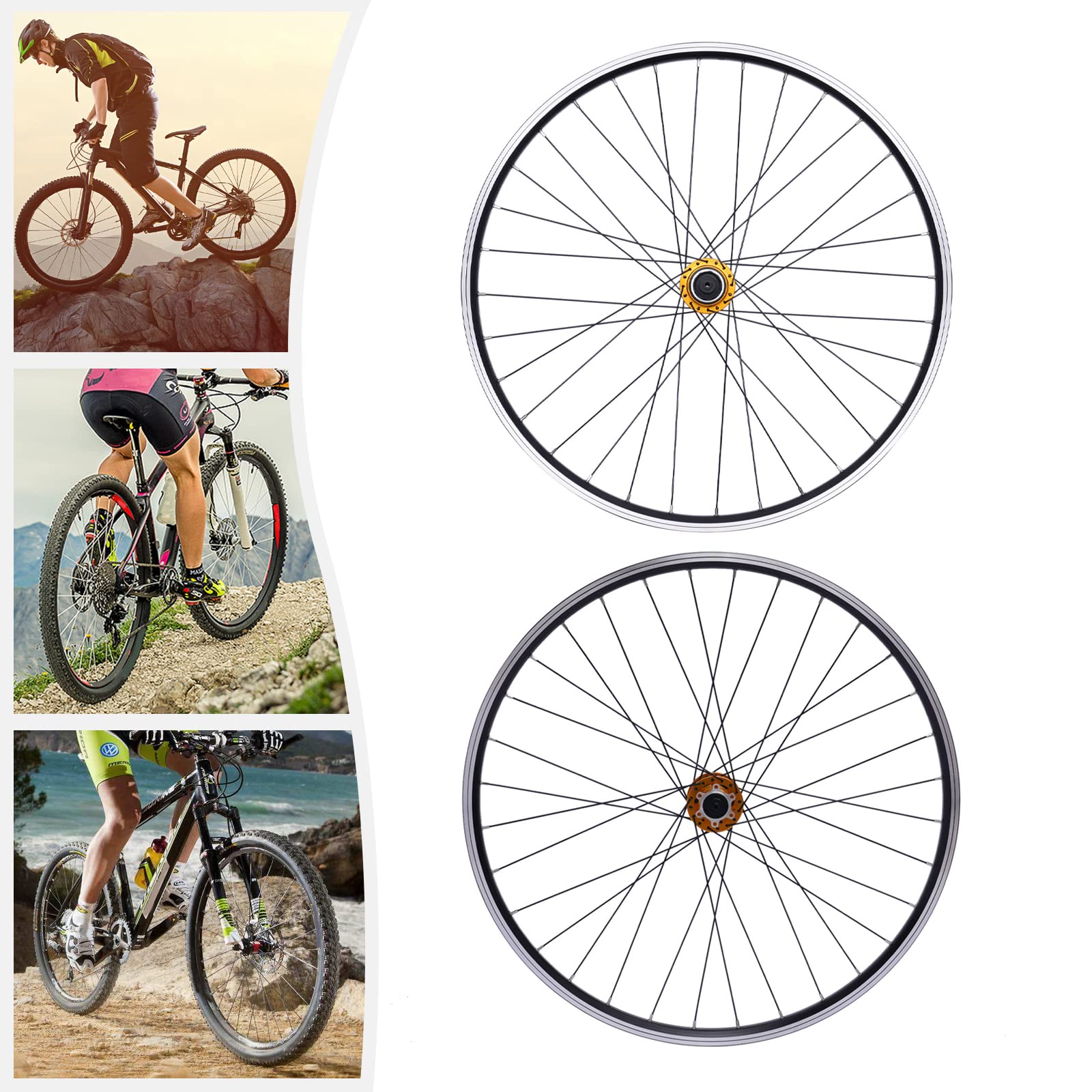 Zestaw kół do roweru górskiego, 29 cali, aluminiowa felga do roweru górskiego, zestaw kół do roweru górskiego, zestaw kół do roweru górskiego, hamulec tarczowy, szybkomocujący, przednie koło, tylne