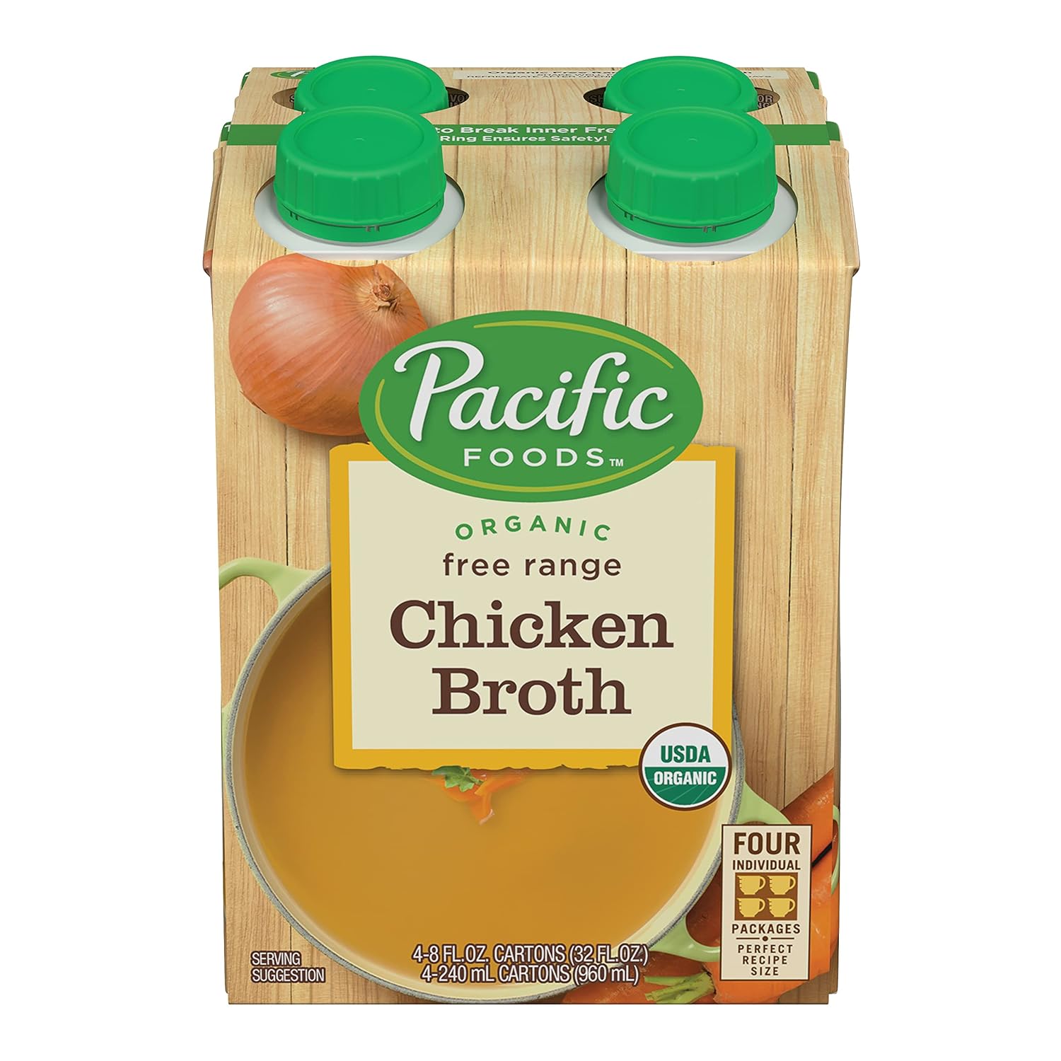 Pacific Foods Organic Free Range Chicken Broth, 8Ounce