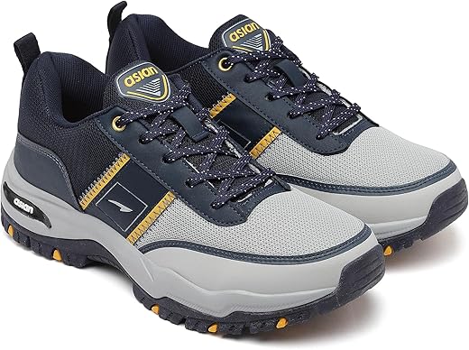 ASIAN Men’s Everest-02 Sports Trekking & Hiking,Walking Shoes with Rubber Outsole & Memory Foam Insole Lace-Up Shoes for Men’s & Boy’s
