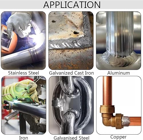 Miniatura 7 de Varillas de aluminio con núcleo de fundente, varillas de soldadura de aluminio de baja temperatura, alambre de soldadura universal de metal para