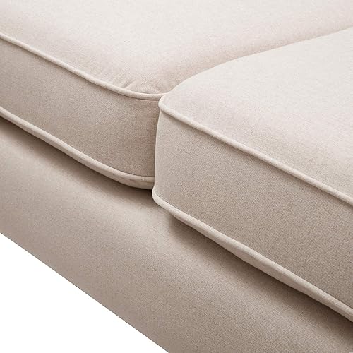 Miniatura 8 de Jennifer Taylor Home Kinsley - Sofá moderno copetudo esmoquin de 84 pulgadas, poliéster beige neutro cielo