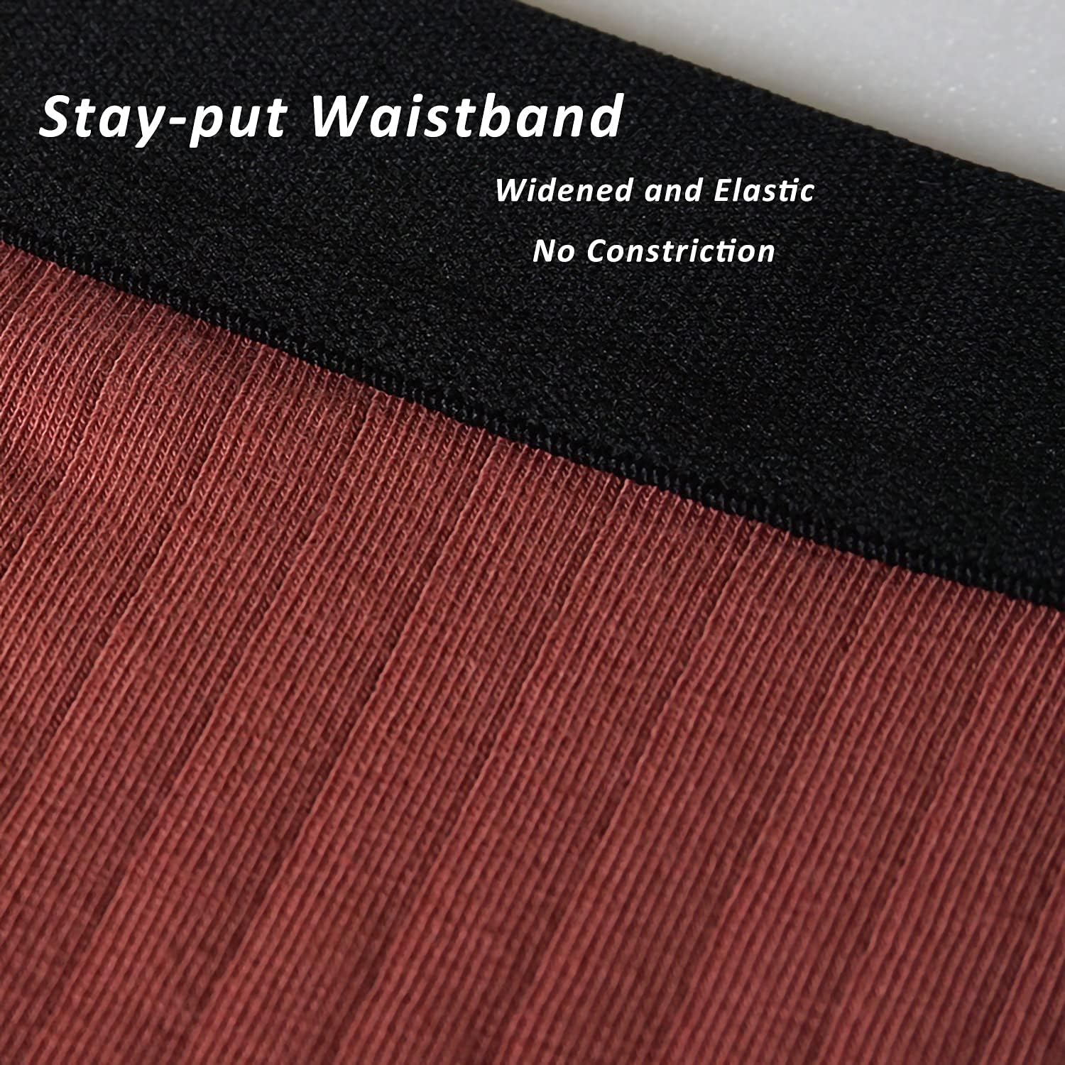 Mens No Ride-up Boxer Briefs Stretch Comfortable Breathable Cotton Underwear 4 Pack - Image 4