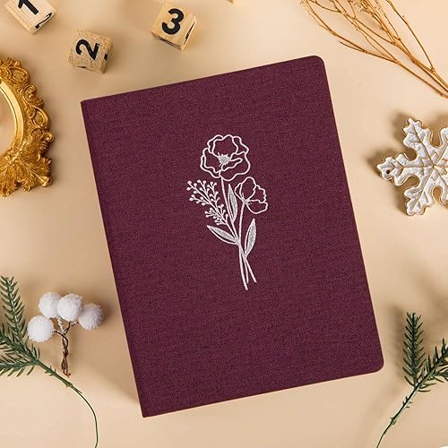 Miniatura 5 de Lanpn Álbum de fotos pequeño de 4 x 6 pulgadas, paquete de 2 unidades, tapa dura de lino, mini libro de fotos de bolsillo de carga superior sin