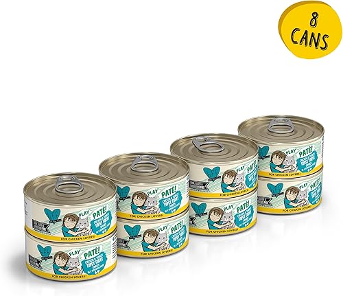 Miniatura 2 de Weruva B.F.F. Play - Best Feline Friend Paté Lovers, Aw Yeah!, Pollo y pavo Topsy Turvy con pollo y pavo, lata de 5.5 onzas (paquete de 8)