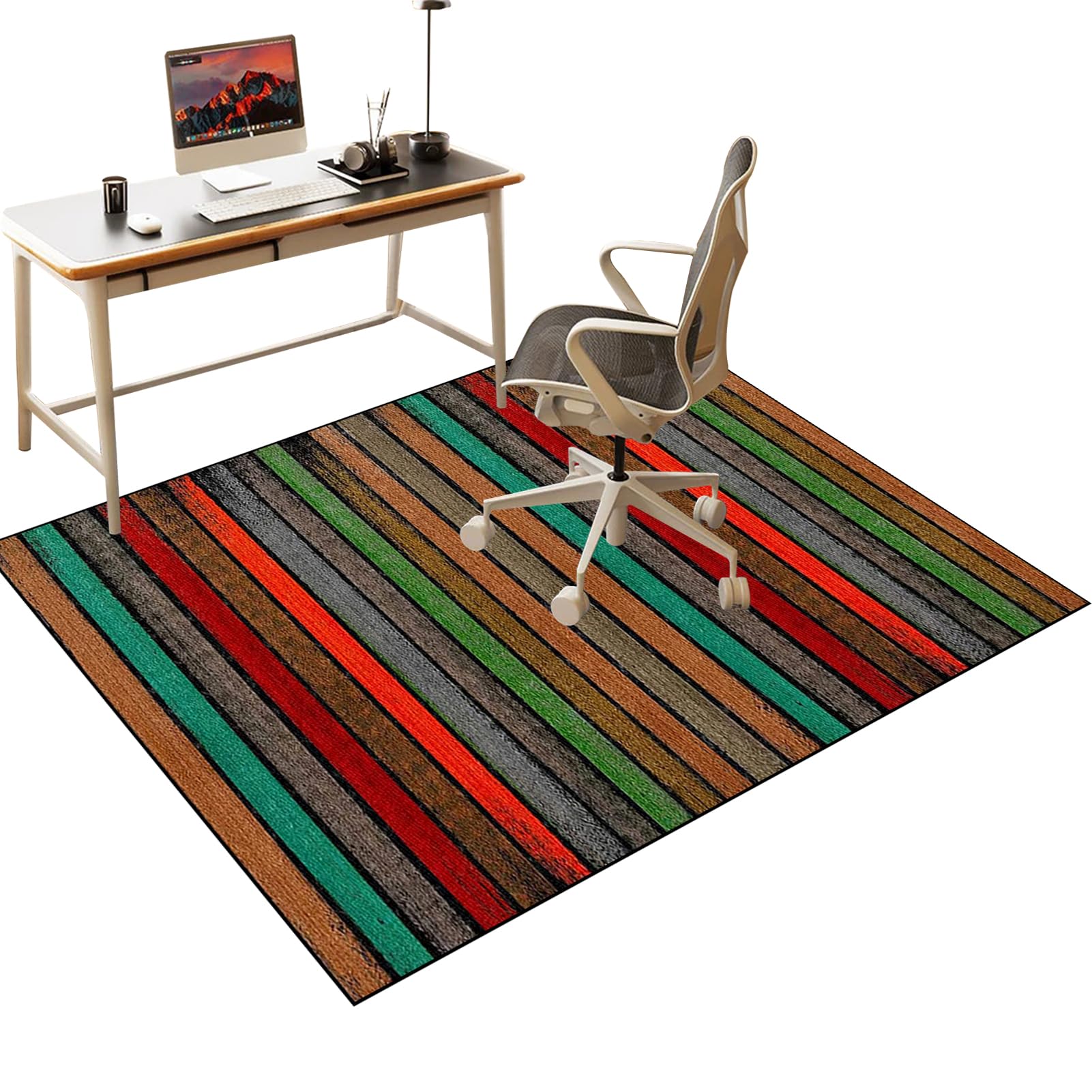 Office Chair Mat for Carpeted and Hardwood Floor, Desk Chair Mat for wooden Floors, Heavy Duty Gaming Chair Mat for Office Home, Floor Protector Mat for Rolling Chair, Computer Chair Rug 70 x 80 cm