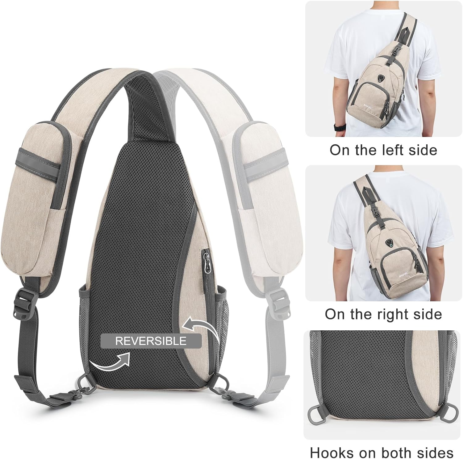 G4Free RFID Sling Bag Crossbody Backpack Small Chest Shoulder Bag Hiking Outdoor