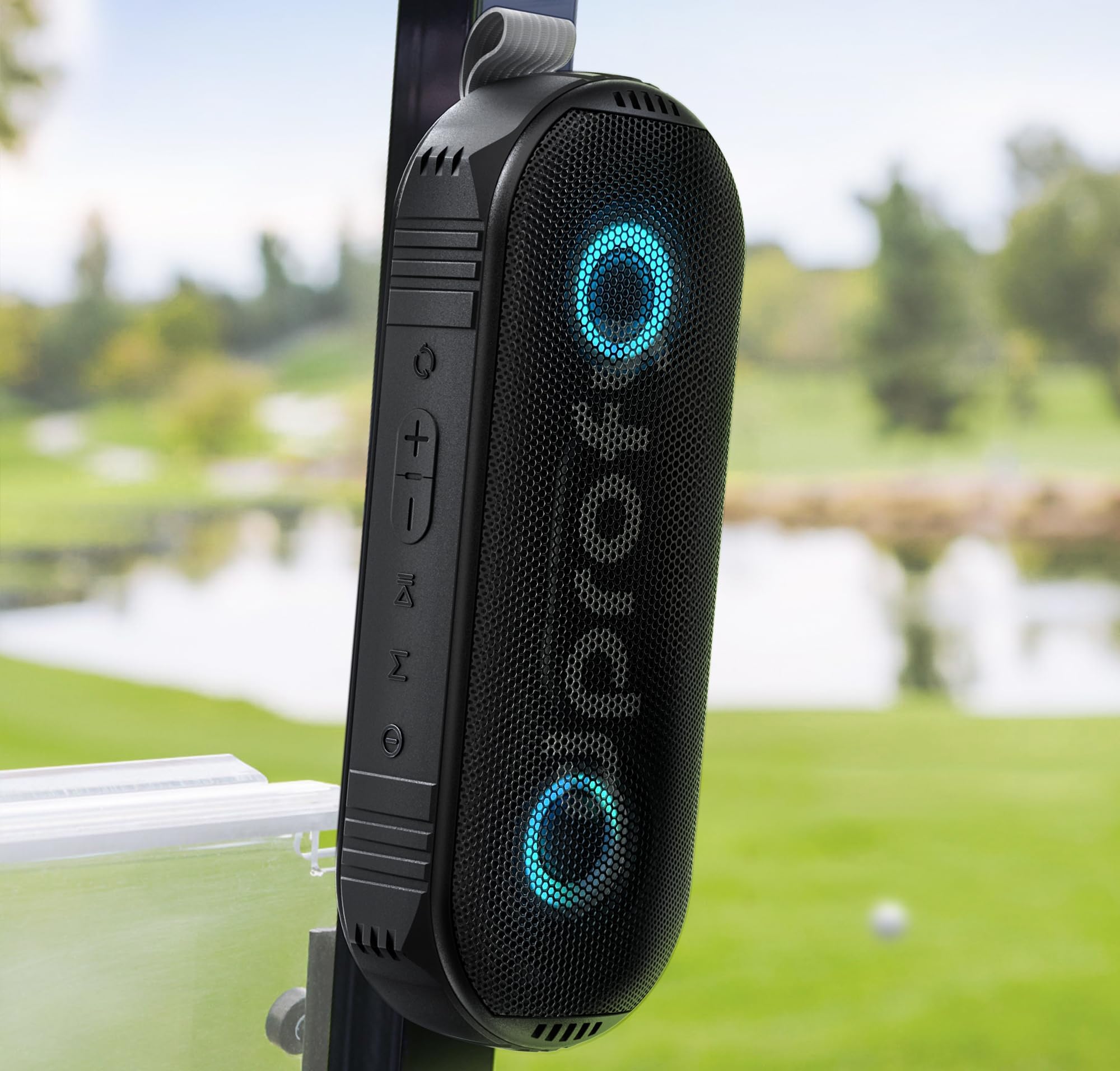 New Play 2 Rounds of Golf, Bluetooth Golf Speaker Golf Cart