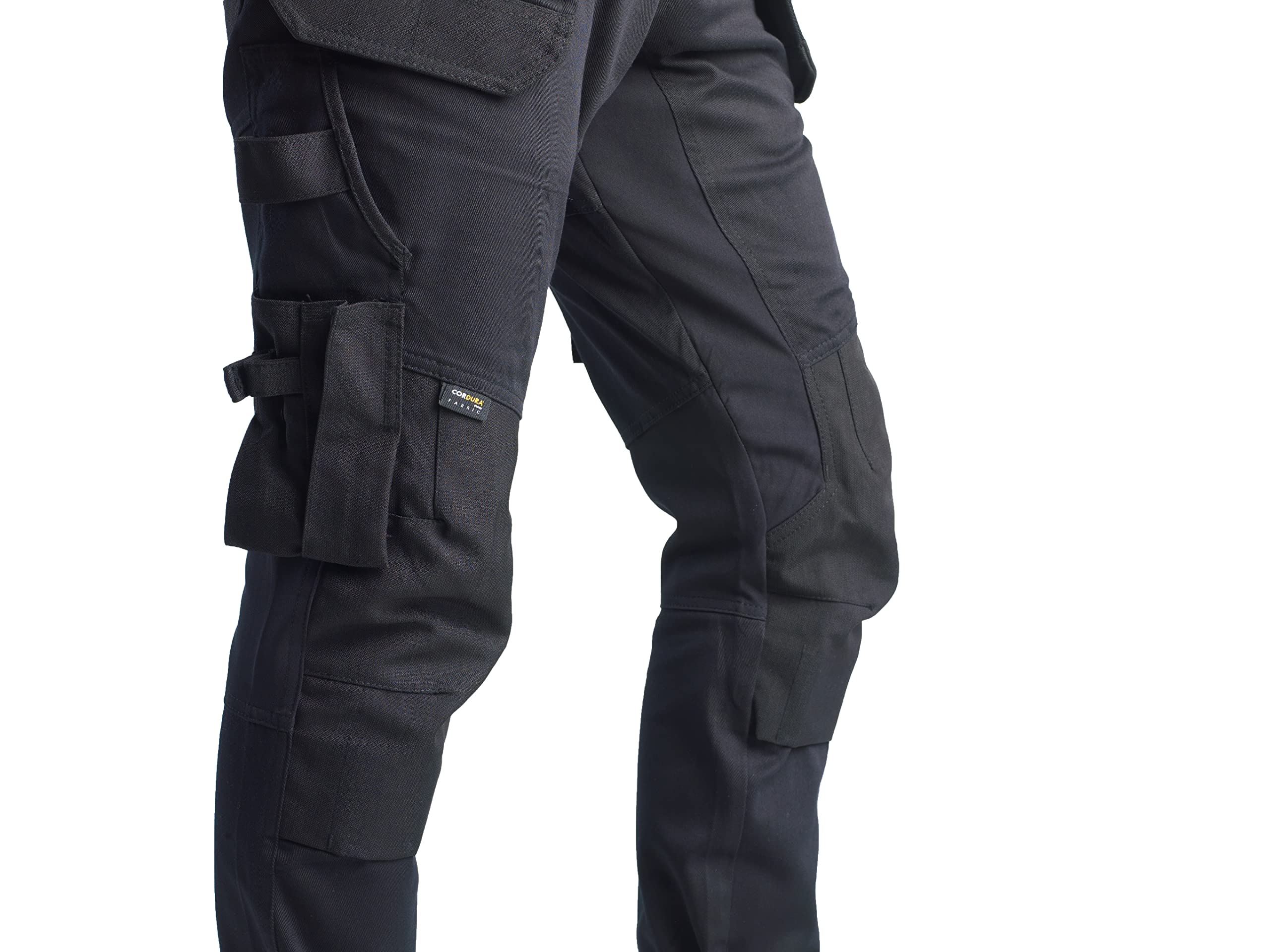 Bitco Pantalon de Travail – Stretch Déperlant & Anti-Huile 245 g/m², Renforts Cordura®, Poches Cargo & pour Genouillères, Zones 360° Ultra-Stretch