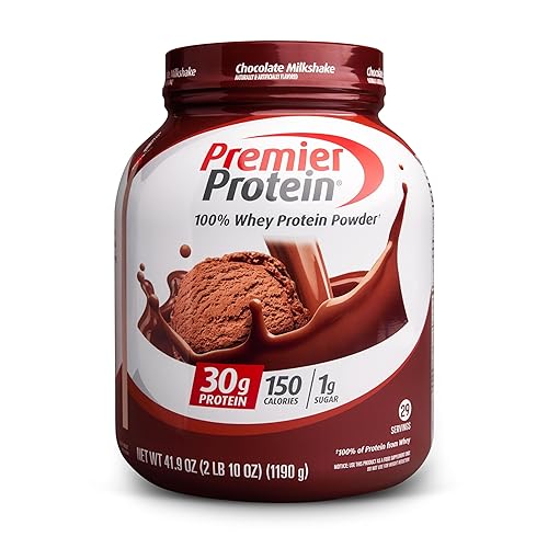 Premier Protein Protein Powder, 30g Protein, 1g Sugar, No Soy Ingredients, Gluten Free, Chocolate Milkshake, 29 Servings, 41.9oz - Chocolate - 2.62 Pound (Pack of 1)