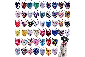 50 Pack Large Dog Bandanas XL Summer Big Washable Kerchief Bandanas for Large Breeds