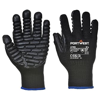 Portwest A790 Anti Vibration Glove Black, X-Large