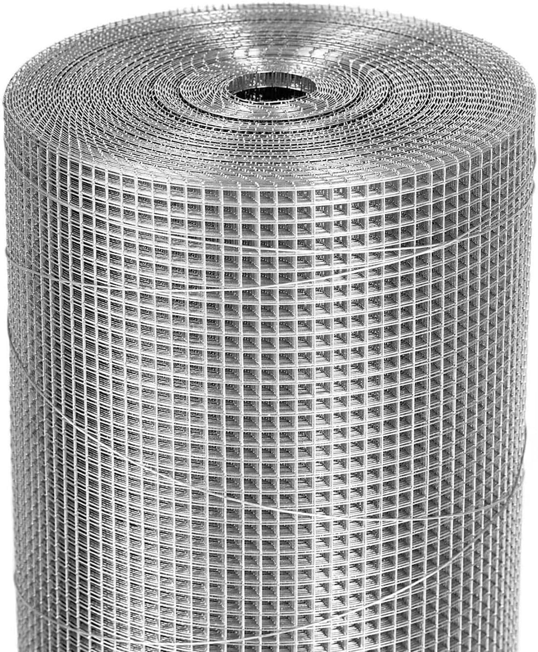 Amagabeli Galvanized Hardware Cloth 1/4 inch 48 x 50 ft 23 Gauge Chicken Wire Fence Welded Wire Mesh Roll Plant Supports Poultry Netting Garden Bed Animal Cage Snake Rabbit Gopher Rodent Proof