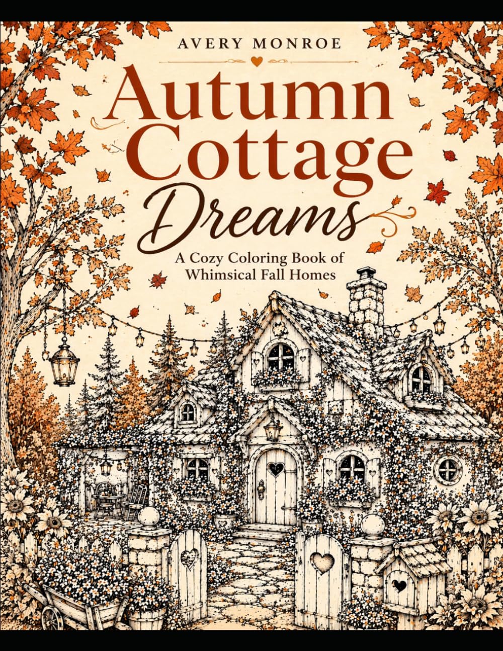 Autumn Cottage Dreams: A Cozy coloring Book of Whimsical Fall Homes
