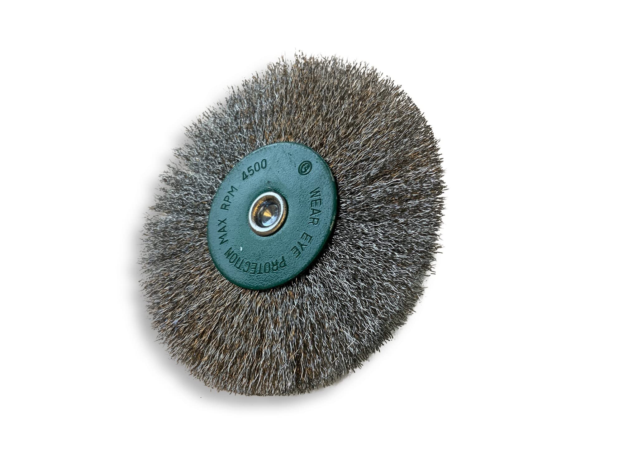 Metalowa okrągła szczotka obrotowa Ø 125 mm | Zestaw 3 | Na drążku Ø 6 mm | Miękkie nitki ze stali nierdzewnej Ø 0,20 mm | Do wiertarki lub wkrętarki do uchwytu wiertarskiego | usuwanie zadziorów szczotkowania | Kibros 26125IV8x3
