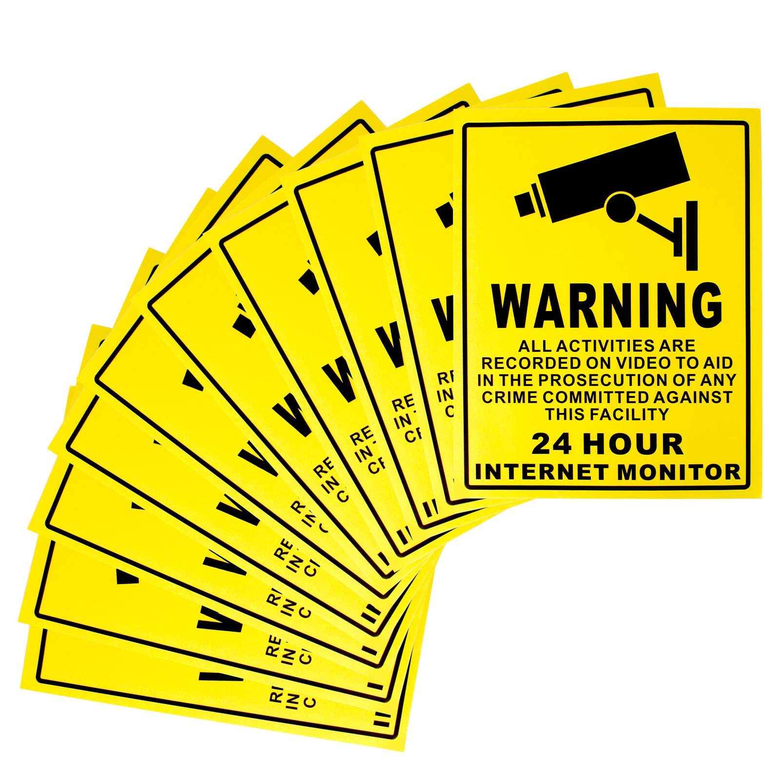 Video Surveillance Yard Sign CCTV Camera In Operation Warning Security ...
