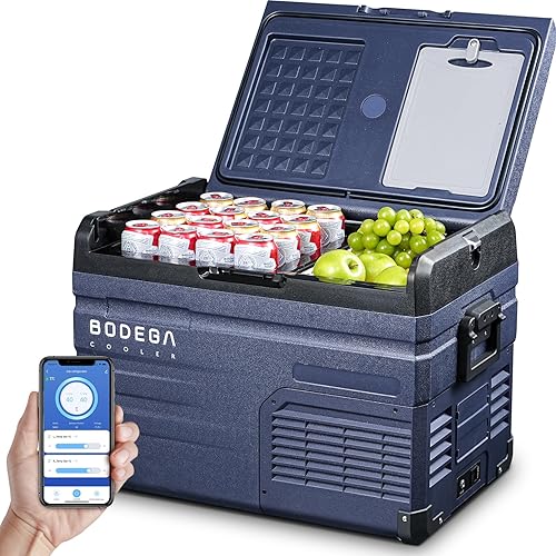 BODEGA COOLER - Refrigerador de coche de 12 voltios, refrigerador de coche RV con control de aplicación de doble zona, congelador portátil, 40