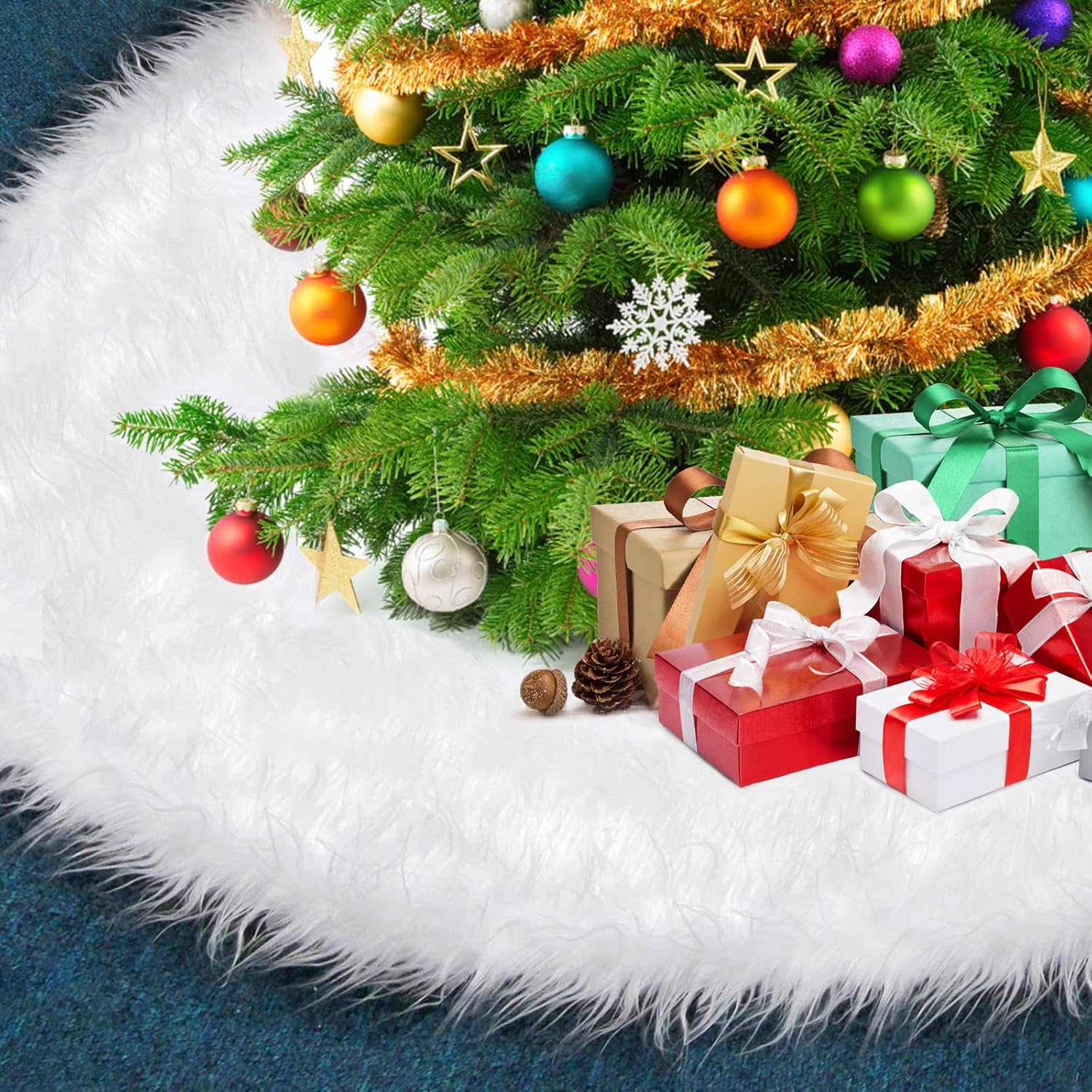 Gonna Dellalbero Di Natale Plaid Di Bufalo Rosso E Nero Con Renne E Motivi Di Fiocchi Di Neve Decorazione Di Natale, Decorazione Camera Familiare PHJK2111 Da 12,59 € | DHgate