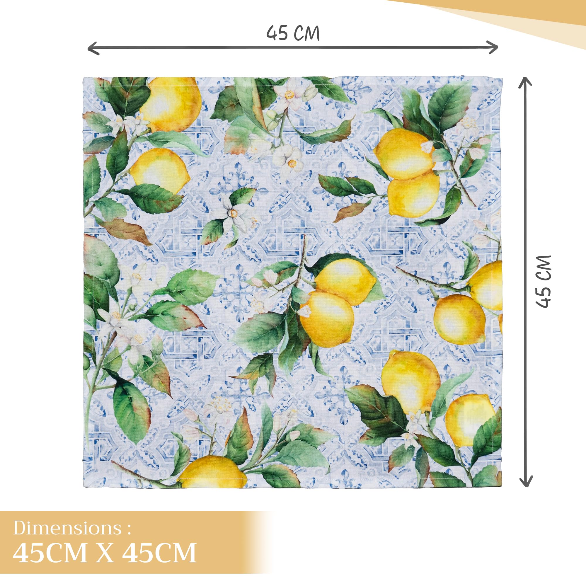 Maison D' Hermine Tovaglioli In Tessuto 100% Cotone, Set Di 4 Tovaglioli Pasquali Decorativi, Lavabili Per Mangiare, Casa, Matrimoni, Banchetti