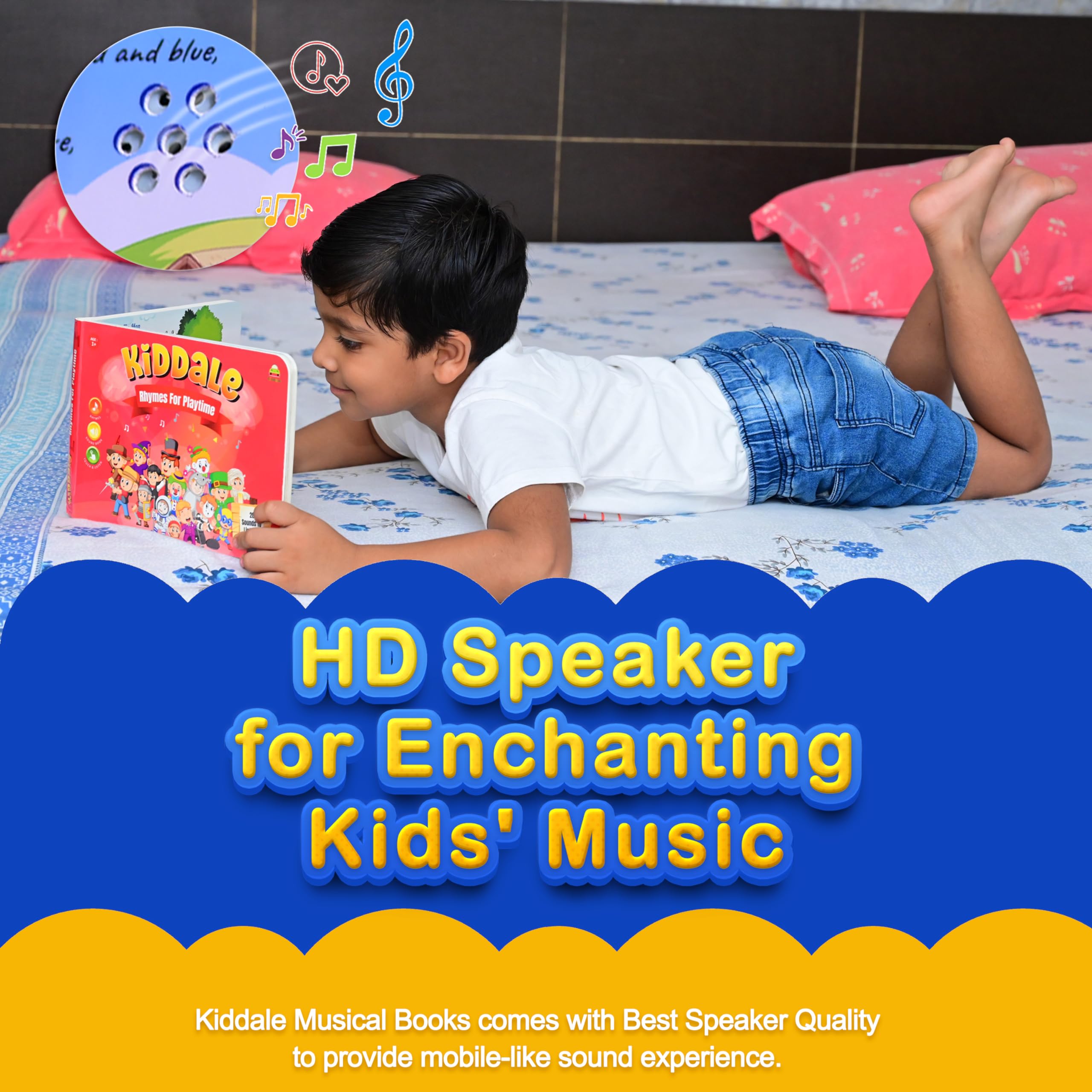 Kiddale 28 Musical Sounds Book|8 Classical Audio Nursery Rhymes Learning|Interactive & Intelligence Book|Alternative to Mobile Phones & Laptops for Kids|Best Gift for 1,2,3 Year Kids, Pink - Image 7 thumbnail