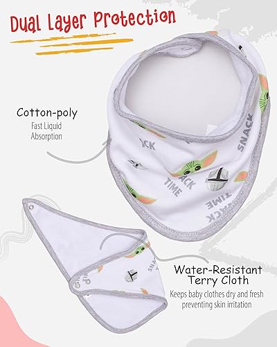 Miniatura 9 de STAR WARS Baby Boys' Bandana Bibs 3 Pack Set for Feeding, Teething, and Drooling