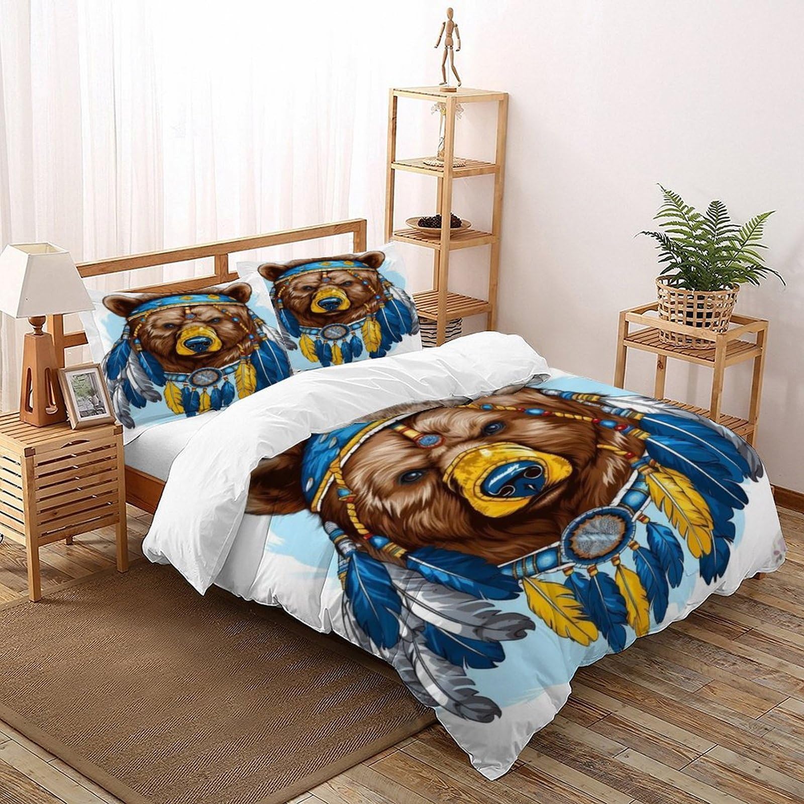 Housse de couette ours de qualité supérieure en microfibre double