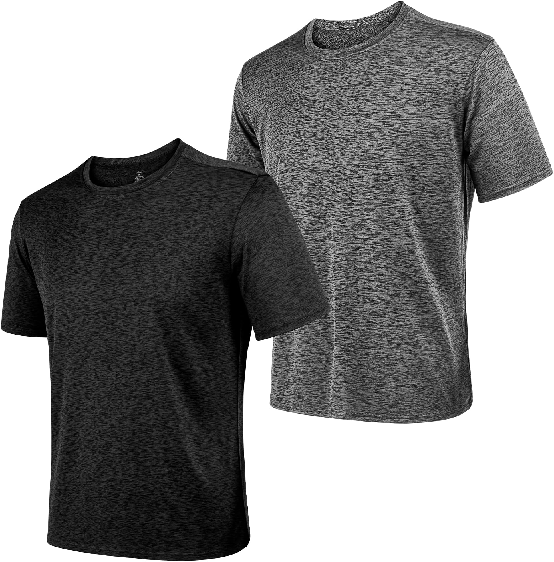Men's Athletic T Shirts Crew Neck Breathable Quick-Dry Short Sleeve Workout T Shirt for Gym Running Fitness 1&2&5 Pack